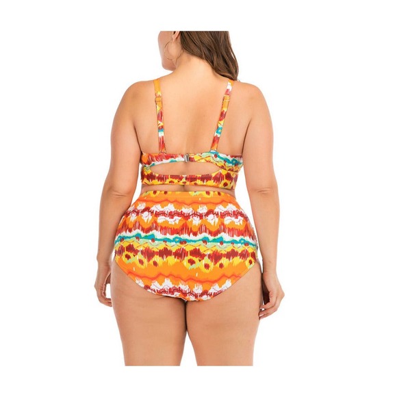 Plus size two piece swimsuit women beach wear - Picture 3 of 7